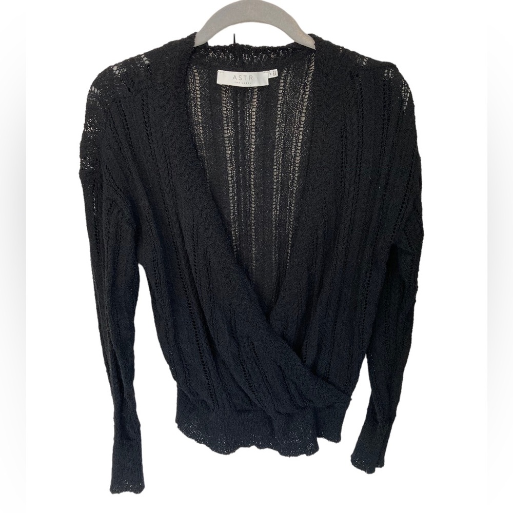 ASTR The Label‎ Deep V Open Knit Wrap Sweater